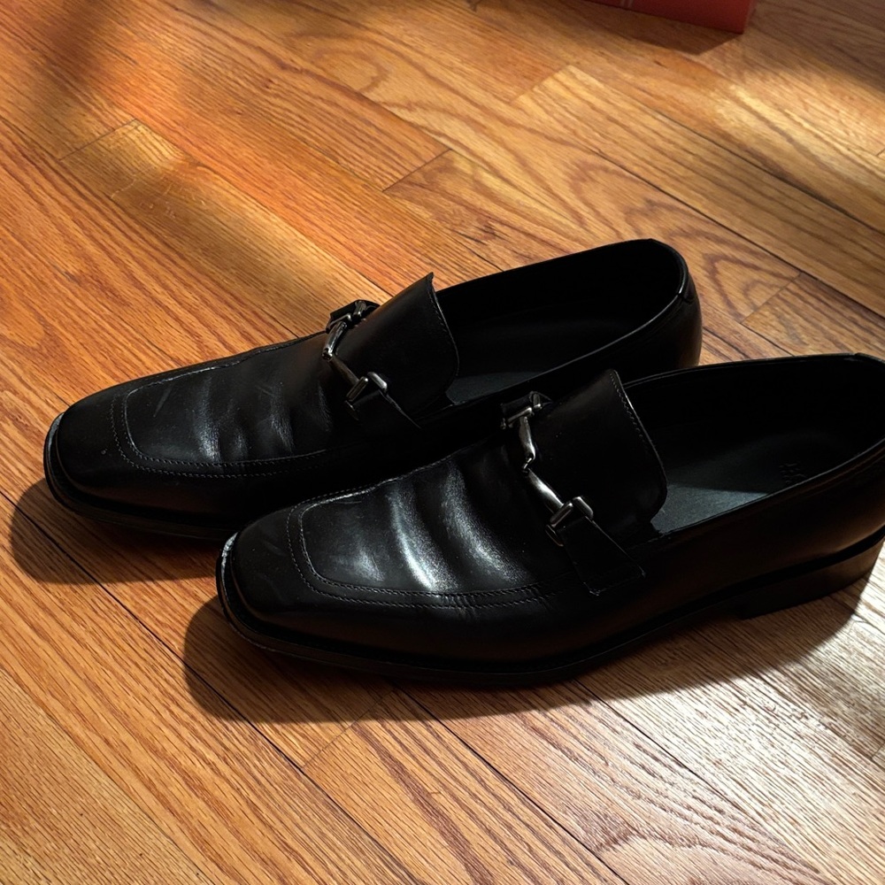 Hugo Boss Black Leather Bit Loafers